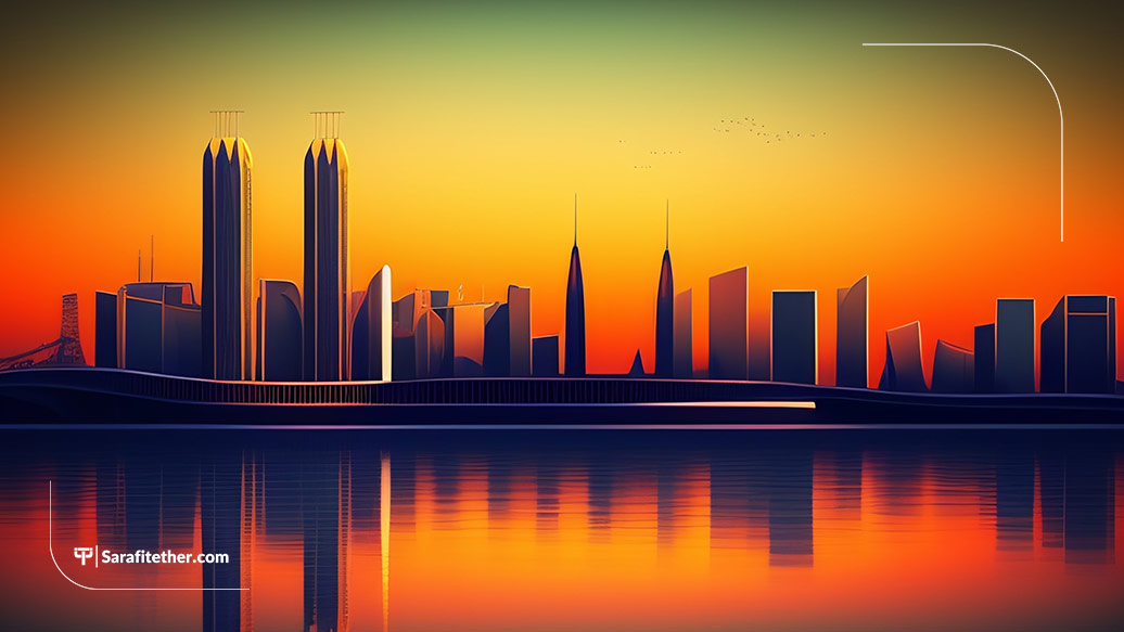 united emirates dubai towers lanscape